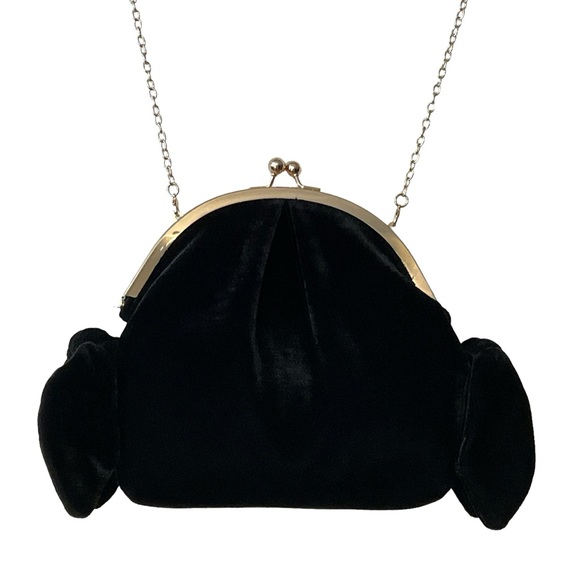 unbranded Handbags - UNBRANDED Bag sz Medium Crossbody Convertible Clutch Kiss Clasp Side Bows Black